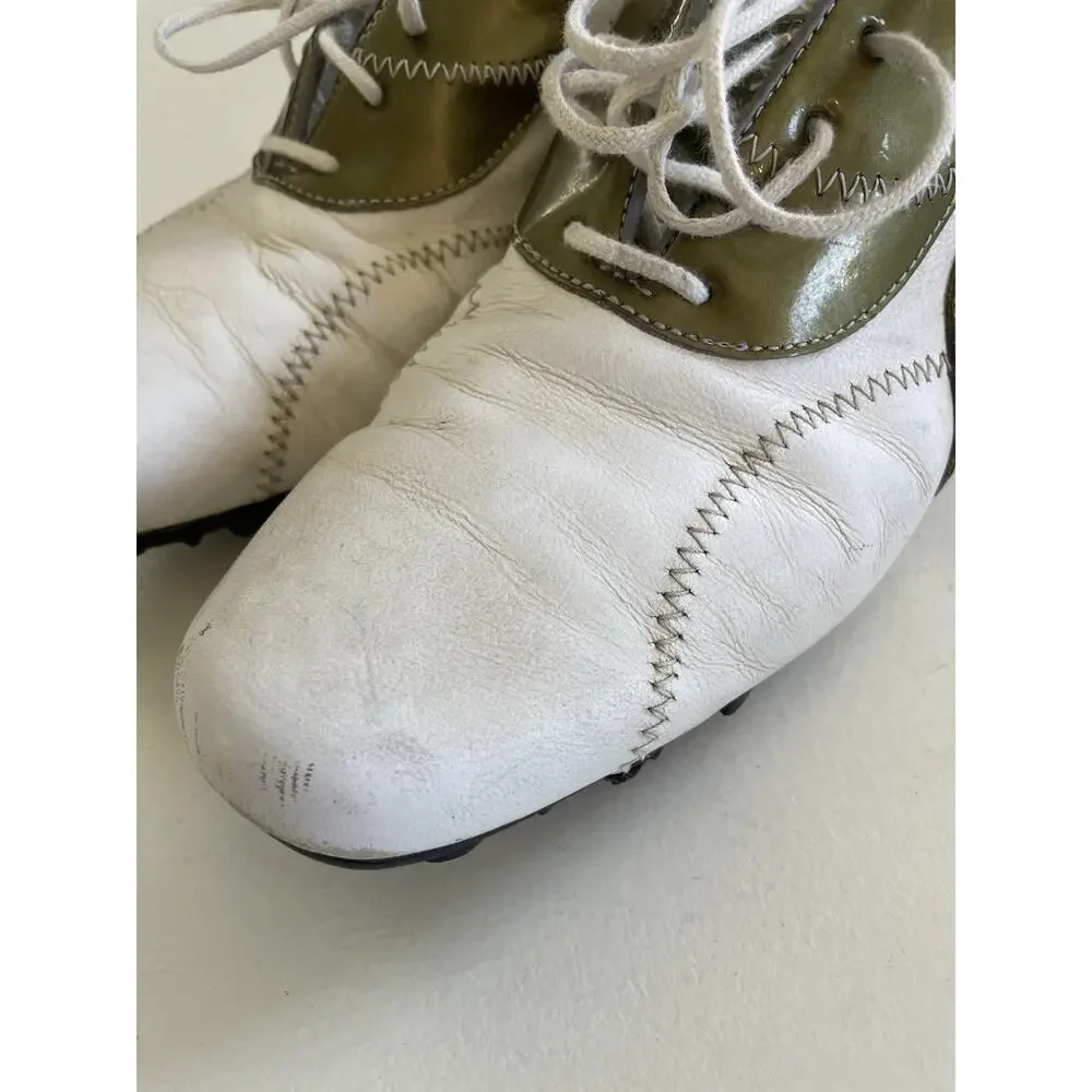 Foot Joy Lopro Collection Women's White Leather Golf Shoes Size 9.5 M 97075